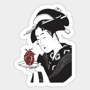 Take my Heart !!! Geisha Sticker